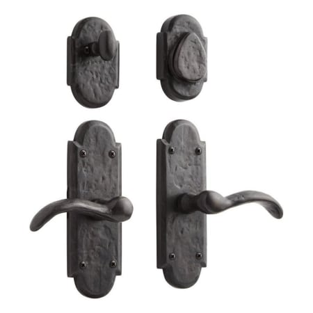 Signature Hardware Duncan Ornate Solid Bronze Entrance Set with 2-3/4" Backset Dark Bronze