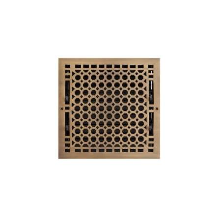 Signature Hardware Honeycomb Brass Wall Register - 14" x 14" (14-3/4" x 15-1/4" Overall) Antique Brass