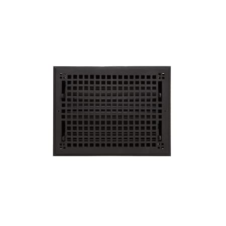 Signature Hardware Oversized Mission Cast Iron Wall Register - 8" x 12" (9-5/8" x 13-1/2" Overall) Black Powder Coat
