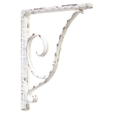 Signature Hardware Sprig 4" Cast Iron Shelf Bracket Distressed White