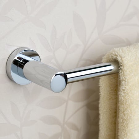 Signature Hardware Ceeley 5 Piece Bathroom Package with 24" Towel Bar, Robe Hook, Towel Ring, and Toilet Paper Holder Chrome