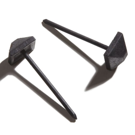Signature Hardware Hand-Forged Iron Square Frustum Pyramid Clavos with 2-5/8" Nail - Set of 6 - Large Black