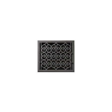 Signature Hardware Old Victorian Cast Iron Floor Register - Powder Coat - 10" x 12" (11-1/4" x 13" Overall) Black Powder Coat
