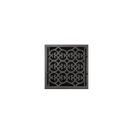 Signature Hardware Old Victorian Cast Iron Floor Register - Powder Coat - 12" x 12" (13-1/8" x 13-1/8"Overall) Black Powder Coat