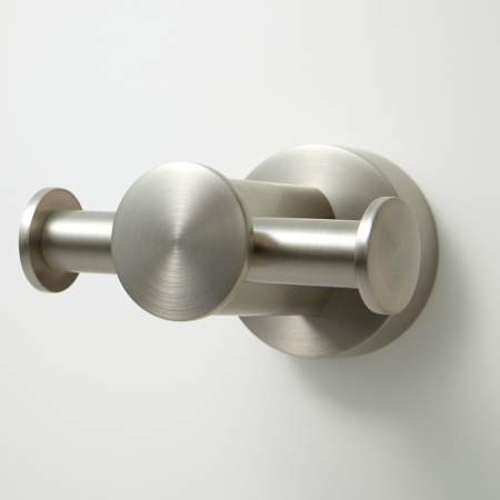 Signature Hardware Prague Double Robe Hook Brushed Nickel
