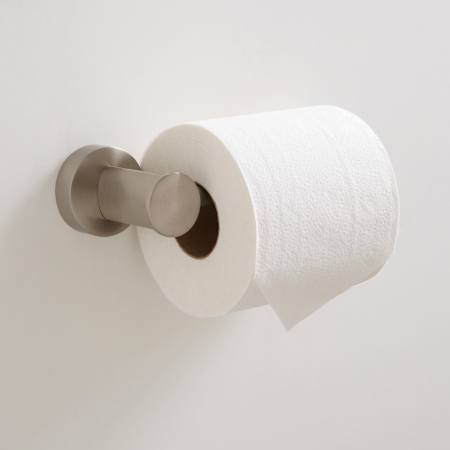 Signature Hardware Prague Wall-Mounted Toilet Paper Holder Brushed Nickel