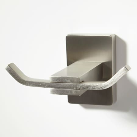Signature Hardware Helsinki Double Robe Hook Brushed Nickel