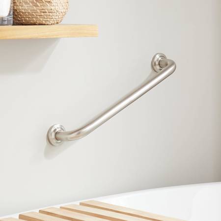 Signature Hardware Lenoir 18" Straight Grab Bar Brushed Nickel