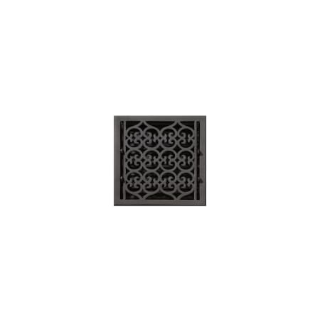 Signature Hardware Old Victorian Smooth Cast Iron Wall Register - 10" x 10" (11-1/8" x 11-1/8" Overall) Black Powder Coat