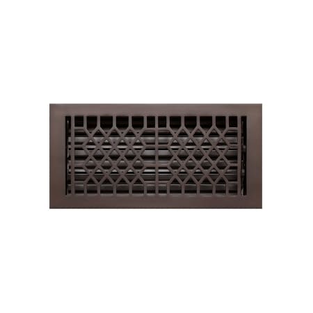 Signature Hardware Antique Style Brass Floor Register - 6" x 8" (7-3/8" x 9-5/8" Overall) Oil Rubbed Bronze