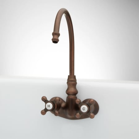 Signature Hardware Tub Wall Mounted Tub Filler Faucet - Valve Included Oil Rubbed Bronze