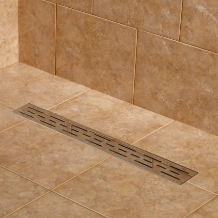 Signature Hardware Effendi 24" Linear Shower Drain with Flange Polished Stainless Steel