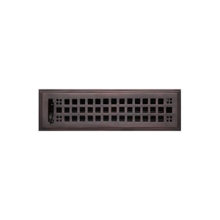 Signature Hardware Mission Brass Floor Register - 2-1/4" x 10" (3-1/4" x 11-1/4"Overall) Oil Rubbed Bronze