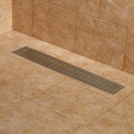 Signature Hardware Carmen 24" Linear Shower Drain with Flange Polished Stainless Steel