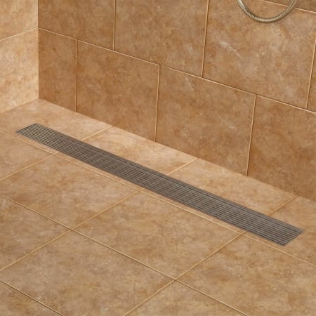 Signature Hardware Carmen 36" Linear Shower Drain with Flange Polished Stainless Steel