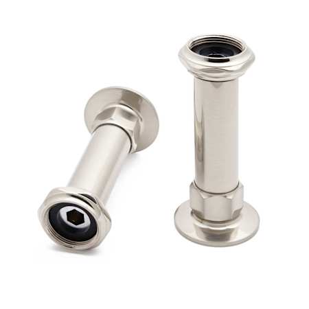 Signature Hardware 4" Wall-Mount Coupler - Set Of 2 Brushed Nickel