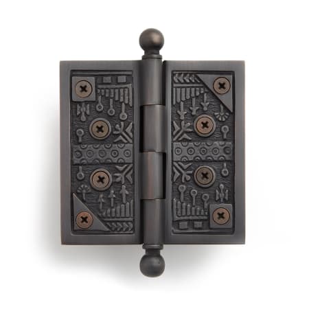 Signature Hardware Countryside 4" x 4" Solid Brass Plain Bearing Square Corner Door Hinge - Single Hinge Oil Rubbed Bronze