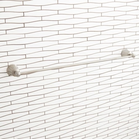 Signature Hardware Cooper 24" Towel Bar Brushed Nickel