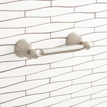 Signature Hardware Cooper Wall-Mounted Toilet Paper Holder Brushed Nickel