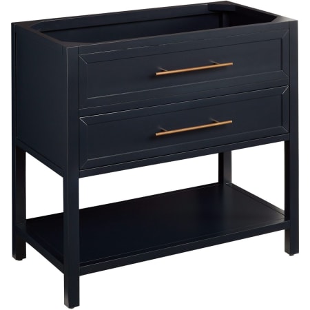 Signature Hardware Robertson 36" Freestanding Mahogany Single Basin Vanity Cabinet - Cabinet Only - Less Vanity Top Midnight Navy Blue