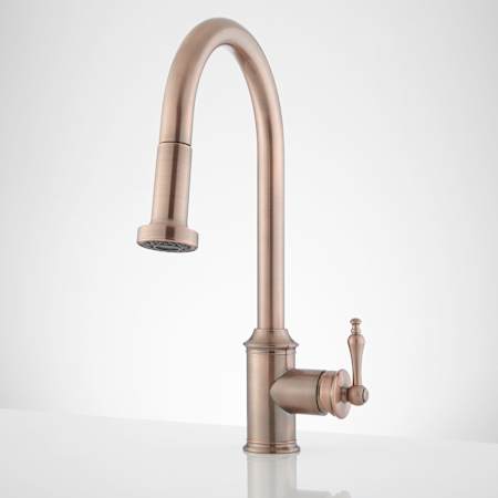 Signature Hardware Southgate Pull-Down Kitchen Faucet Antique Copper
