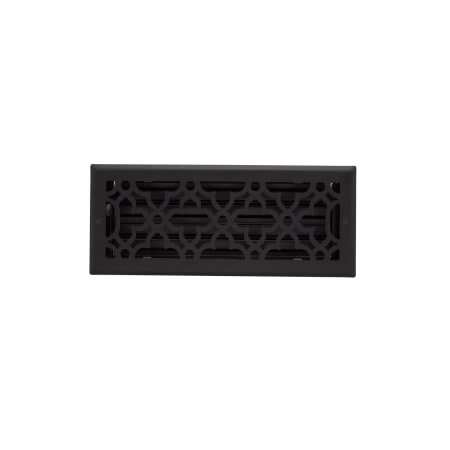 Signature Hardware Ballas Steel Floor Register - 4" x 14" (5-1/4" x 15-3/8" Overall) Black