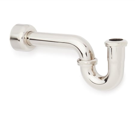 Signature Hardware 1-1/2" x 1-1/4" P Trap with High Box Flange Polished Nickel