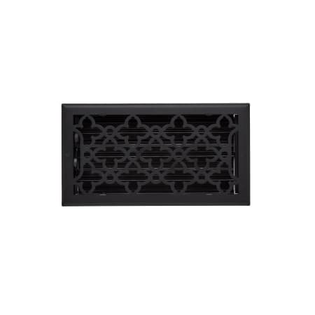 Signature Hardware Ballas Steel Floor Register - 6" x 12" (7-1/4" x 13-3/8" Overall) Black