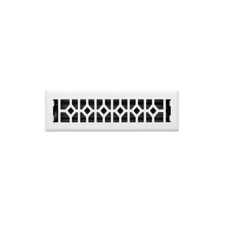Signature Hardware Appert Steel Floor Register - 2-1/4" x 10" (3-1/2" x 11-3/8" Overall) White