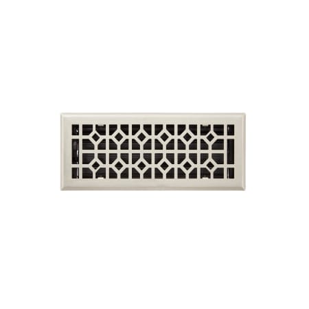 Signature Hardware Appert Steel Floor Register - 4" x 10" (5-1/4" x 11-3/8" Overall) Brushed Nickel