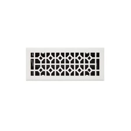 Signature Hardware Appert Steel Floor Register - 4" x 10" (5-1/4" x 11-3/8" Overall) White