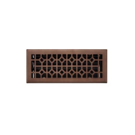 Signature Hardware Appert Steel Floor Register - 4" x 12" (5-1/4" x 13-3/8" Overall) Oil Rubbed Bronze