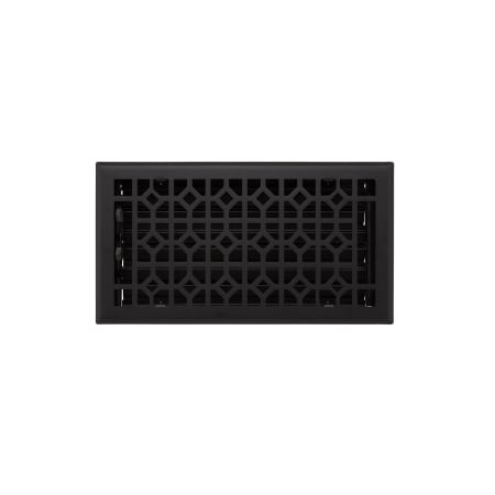 Signature Hardware Appert Steel Floor Register - 6" x 12" (7-1/4" x 13-3/8" Overall) Black Powder Coat