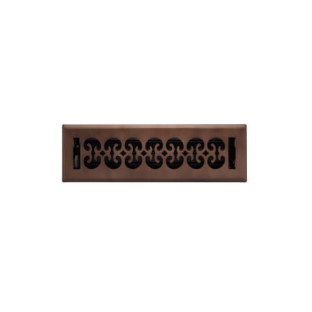 Signature Hardware Alexandre Traditional Steel Floor Register - 2-1/4" x 14" (3-1/2" x 15-3/8" Overall) Oil Rubbed Bronze
