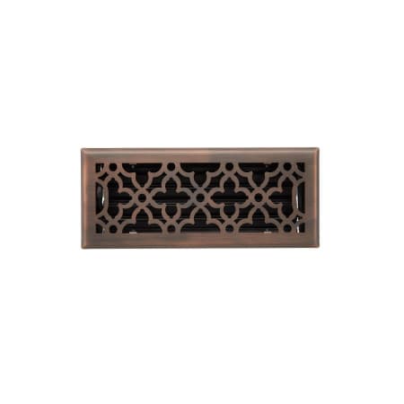Signature Hardware Ballas Steel Floor Register - 4" x 12" (5-1/4" x 13-3/8" Overall) Antique Copper