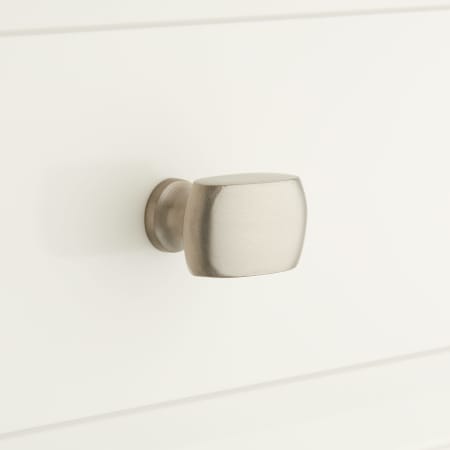 Signature Hardware Rectangular Cabinet Knob Brushed Nickel