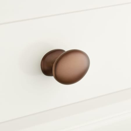 Signature Hardware Rennes Oval Cabinet Knob Oil Rubbed Bronze
