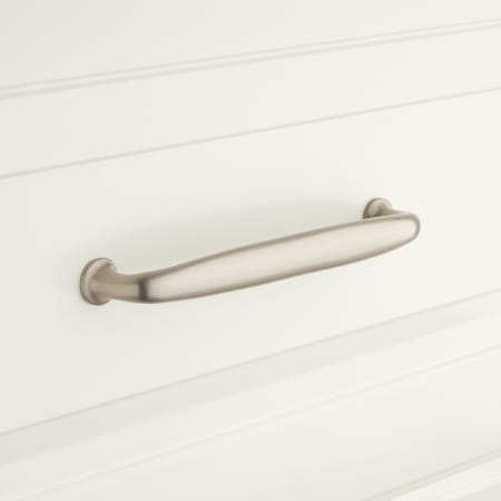 Signature Hardware Dinan 6 Inch Center to Center Handle Cabinet Pull Brushed Nickel