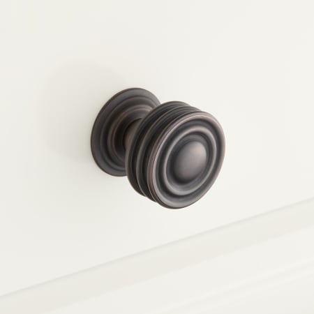 Signature Hardware Francoli 1 Inch Diameter Mushroom Cabinet Knob Oil Rubbed Bronze