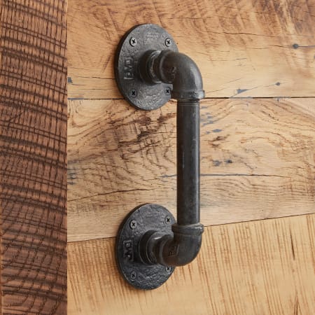 Signature Hardware Gibson 10 Inch Tall Iron Sliding Barn Door Handle Pull Antique Iron