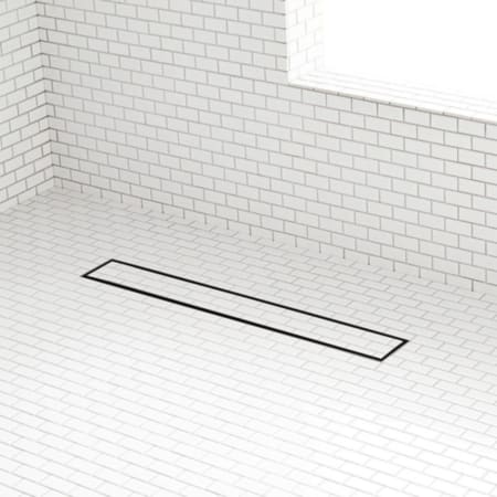 Signature Hardware Cohen 24" Tile Insert Linear Shower Drain with Flange Matte Black