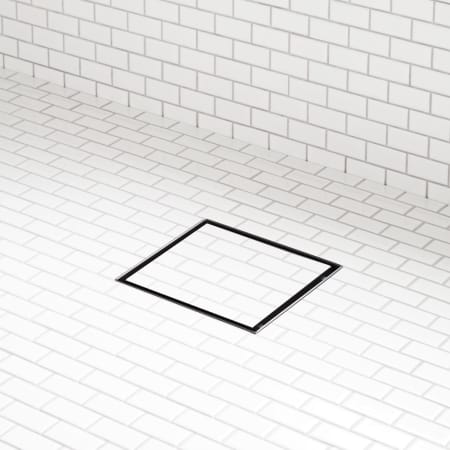 Signature Hardware Cohen 6" Tile Insert Shower Drain with Flange Matte Black