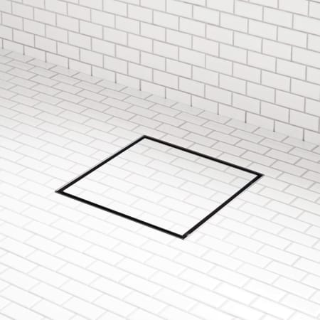 Signature Hardware Cohen 8" Tile Insert Shower Drain with Flange Matte Black
