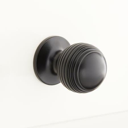 Signature Hardware Garneau 1-1/4 Inch Diameter Round Cabinet Knob Matte Black