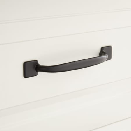 Signature Hardware Emmitt 5 Inch Center to Center Handle Cabinet Pull Matte Black