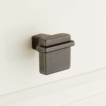 Signature Hardware Marta 1-1/2 Inch Long Iron Cabinet Knob Antique Iron