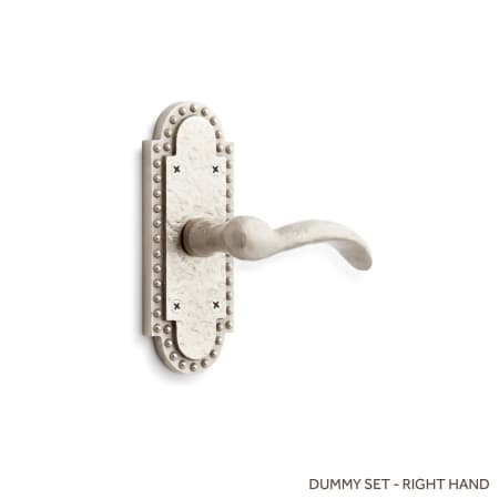 Signature Hardware Marconi Right Hand Solid Brass Single Dummy Door Lever Brushed Nickel