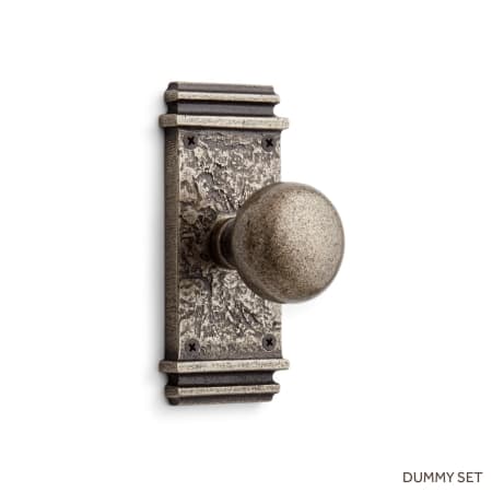 Signature Hardware Griggs Solid Bronze Single Dummy Door Knob Antique Pewter