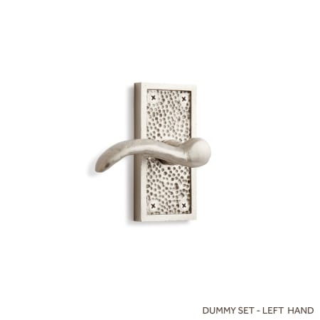 Signature Hardware Traeger Left Hand Solid Brass Single Dummy Door Lever Brushed Nickel