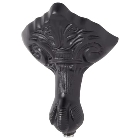 Signature Hardware Sanford 66" Black Cast Iron Soaking Clawfoot Tub with Pre-Drilled Overflow Hole and 7" Rim Holes - Less Drain Black / Black Feet